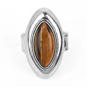 10 rings for $15 SAHARA SEER Tiger's Eye Silver Tone NEW Paparazzi Ring